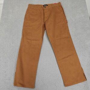 Shaka Wear Carpenter Pants Mens 36x32 Straight Fit Zipper Leg‎ Workwear Canvas